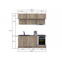 Bucatarie ZONE 200 FRONT PAL K002 / decor K002